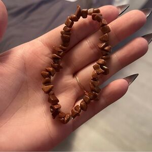 Brown Stone Beaded Bracelet